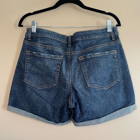 Maurices Blue Jean Shorts with Mid-Rise and Cuffed Hem Size 6 - Picture 4 of 9